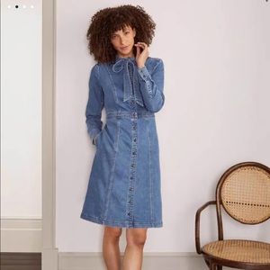 Boden Denim Elspeth Shirt Dress Long Sleeve Sz 12